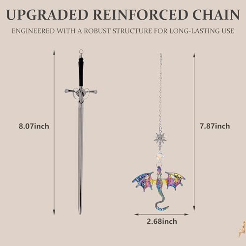 Fourth Wing Dragon Sword Cute Bookmark Book Mark for Reading Women Gifts - color: Silver Color
