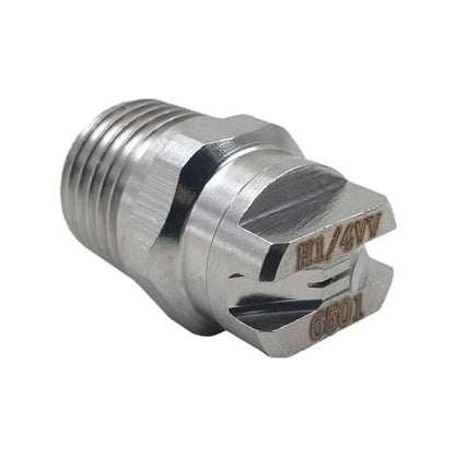 Stainless Steel Flat Fan Nozzle 1PC 1/4'' HVV Flat Fan Nozzle 0-110 Degree Flat Fan Water Spray Nozzle HVV Cooling Nozzle Industrial(8001) - color: 8001