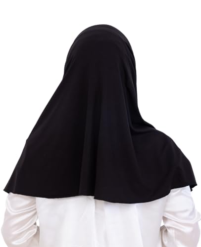 Prien Instant Hijab For Women, Muslim Long Scarf, Undercap Turban Set, Turkish Islamic Clothing, Prayer Clothes For Abaya - color: Black