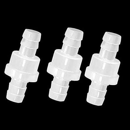 One Way Check Valve 3/8"(10MM) Hose Barb Non Return Ozone Resistance Plastic Valve for Water Fuel Oil Air Gas (Pack of 3) - size: 3/8 Inch, style: 3 Pcs