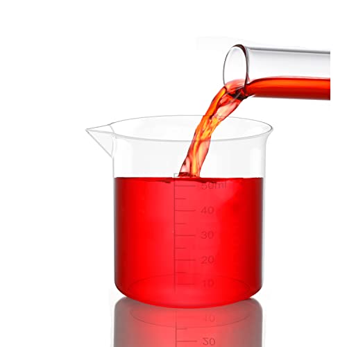 12 Pcs 17 Oz Transparent Experiment Measuring Cup | 500ml Plastic Beaker for Science Experiment, Measuring - size: 500ml (17oz) - Pack of 12