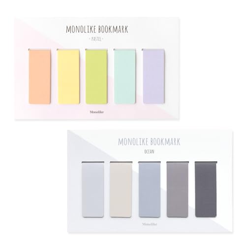 Monolike Magnetic Bookmarks Pastel + Ocean, 10 Pieces - color: Pastel + Ocean