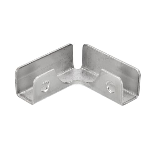 uxcell Glass Fixing Clip, 2pcs for 8-10mm 304 Stainless Steel L-Shaped Glass Connector Combination Bracket Reinforced Clamp for Glass Display Cabinet, Fish Tank - size: 8-10mm
