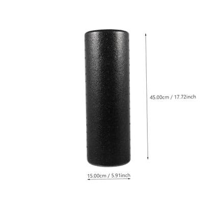 High Density Solid Foam Yoga Roller for Deep Tissue Massage and Muscle Fitness and Postural Stabilization Tool for Yoga Physical Therapy and Full Body Relaxation (15x45cm)