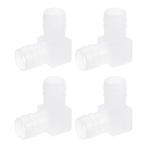 uxcell 11/16" 90 Degree Elbow Hose Barb, 4pcs L-Shaped Aquarium Air Valve Connector Tubing for Fish Tank Pond Air Line - size: 11/16"