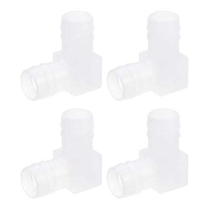 uxcell 11/16" 90 Degree Elbow Hose Barb, 4pcs L-Shaped Aquarium Air Valve Connector Tubing for Fish Tank Pond Air Line - size: 11/16"