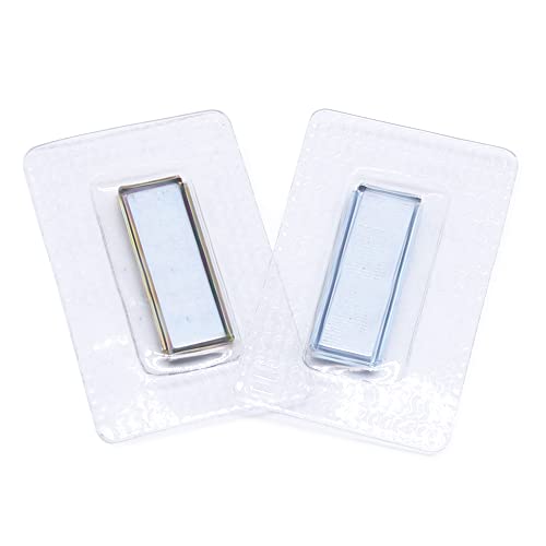 SEMINI Hidden Sew Magnetic Snap Invisible Hidden Sew in PVC Hidden Purse Closure for Fastener Handbag Cloth Clasp DIY Craft Sewing Tools (30x10mm) - size: 30x10mm,Rectangular