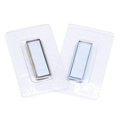 SEMINI Hidden Sew Magnetic Snap Invisible Hidden Sew in PVC Hidden Purse Closure for Fastener Handbag Cloth Clasp DIY Craft Sewing Tools (30x10mm) - size: 30x10mm,Rectangular