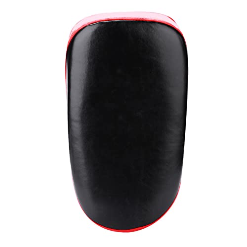 Muay Thai Pad for Training, Curved Kickboxing Kicking StrikeShield, KickShield, Coaching Kick Boxing, MMA, Martial Arts, Karate, Taekwondo, Punching, Foot, Knee and Elbow Target (Black Red)
