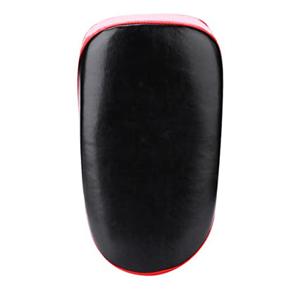 Muay Thai Pad for Training, Curved Kickboxing Kicking StrikeShield, KickShield, Coaching Kick Boxing, MMA, Martial Arts, Karate, Taekwondo, Punching, Foot, Knee and Elbow Target (Black Red)