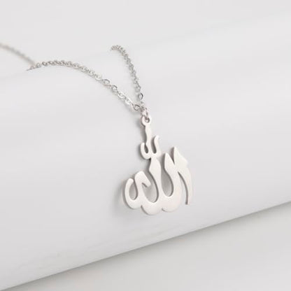 LIKGREAT Allah Necklace Stainless Steel Crescent Moon Allah Pendant Necklace Islamic Muslim Faith Jewelry for Eid Ramadan - style: s1