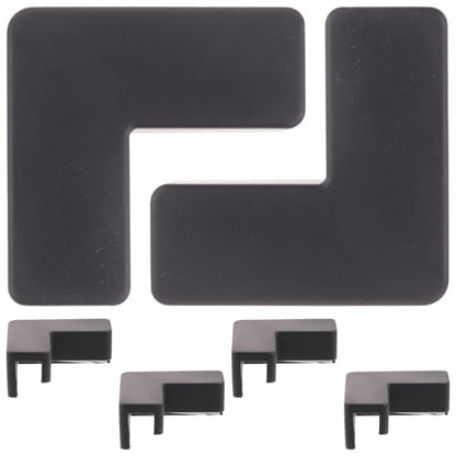 Silicone Corner Guards and Edge Bumpers for Fish Tank and Pet Carrier, Medium Black Soft Corner Protectors, 6pcs Safety Covers for Aquarium and Furniture Edges