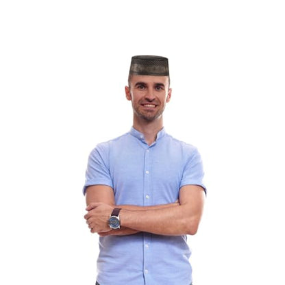 SIQITECHNO Men Muslim Prayer Kufi Hat Embroidered Kofia Topi Islam Kufi Hat Arab Hajj Mosque Prayer Headwear Ramadan Eid - color: Style B, 4pcs