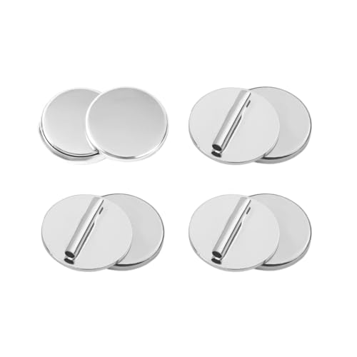 4 Pairs Mini Magnetic Pin Brooch Converters, Magnetic Clasps for Clothing Metal Pin Backs Almost Invisible Magnet Pin Converter for Hijab Scarf Shawls Thin Fabric - color: white k color