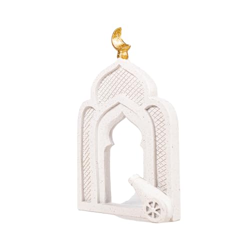 Islamic Collection - Beautiful Handmade Resin Mosque Sculptures and Minarets, Perfect for Ramadan Decoration, Religious Celebrations, and Year-Round displays of Faith and Art. - color: Islamic Sculpture