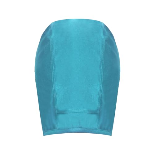 Women Men Full Cover Wrestling Headgear Grappling Hair Cap with Open Ears for Going Out Yoga - color: Light Blue