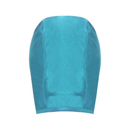 Women Men Full Cover Wrestling Headgear Grappling Hair Cap with Open Ears for Going Out Yoga - color: Light Blue