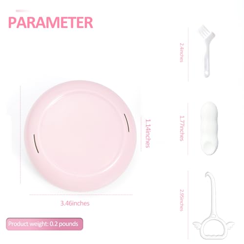 Retainer Case Slim Aligner Case with Vent Holes Removable Inner Tray Silicone for Easy Cleaning, Retainer Removal Tool and Brush (Opaque Pink) - color: Opaque Pink