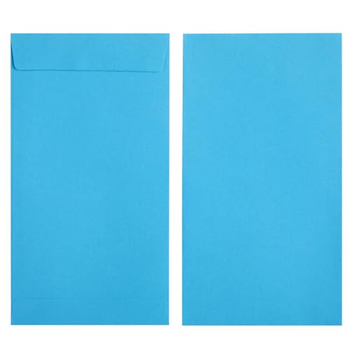 Okuna Outpost Money Envelopes - 3.5 x 6.5 in, Blue, 100-Pack, Modern - Peel & Seal Flap & 100 GSM Paper - Coin Envelopes for Cash Storage, Budgeting & Gifting