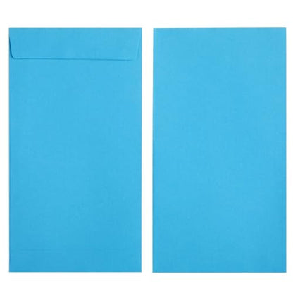 Okuna Outpost Money Envelopes - 3.5 x 6.5 in, Blue, 100-Pack, Modern - Peel & Seal Flap & 100 GSM Paper - Coin Envelopes for Cash Storage, Budgeting & Gifting