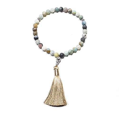 Tasbih Prayer Beads Allah & Muhammad Islamic Prayer Rosary Muslim Islam Misbaha Tasbeeh Sibha 99 Prayer Beads Necklace 33 Prayer Beads Bracelet - color: 10MM Amazonite 33 Beads