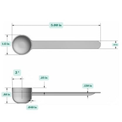 2 Teaspoon (2/3 Tablespoon | 10 mL) Long Handle Rounded Scoop for Coffee, Protein Powder, Pet Food, Spices, Grains, Dry Goods – Food-Grade BPA-Free (Pack of 1) - size: 10 mL | 2 Teaspoon