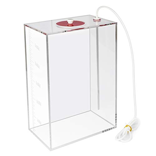 Aquarium Choice Acryli Made Liquid Storage Bucket Doing Pump Reservoir Container (4.7 * 7.4 * 10.9 Inch;5000ml/5L（Red）) - size: 4.7 * 7.4 * 10.9 Inch;5000ml/5L（Red）