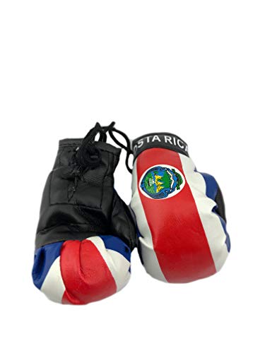 Hanging Car Mirror Mini Boxing Gloves (Costa Rica) - color: Costa Rica