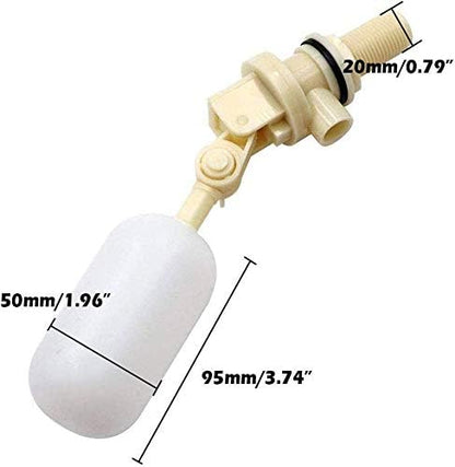 2 Pack Float Valve Stable Water Automatic Pet Water Dispenser Shut Off 1/2" Automatic Waterer Bowl Fill Feed Water Trough with Adjustable Arm Horse Cattle Sheep Pig Dog - size: 2 Float Valve