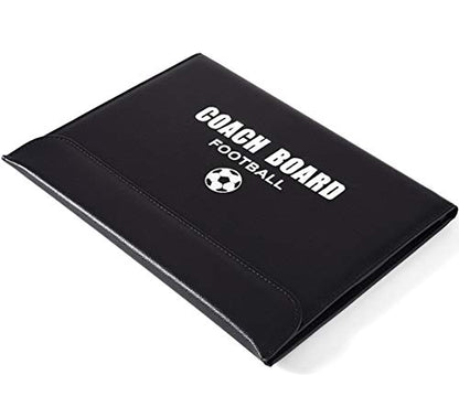Foldable Leather Football Soccer Magnetic Tactic Marker Coaching Clipboard with Zipper and Marker Pen - Coaching Strategy Guiding Board Kit Equipment Portable Coach Tool - style: Soccer