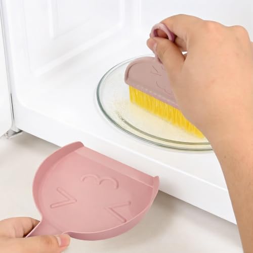 Small Broom and Dustpan Set,mini Broom and Dustpan Set,Kids Broom Set,for Home, Sofas, Kitchen countertops, Storage Shelves, bathrooms, and pet Areas Cleaning - color: Pink