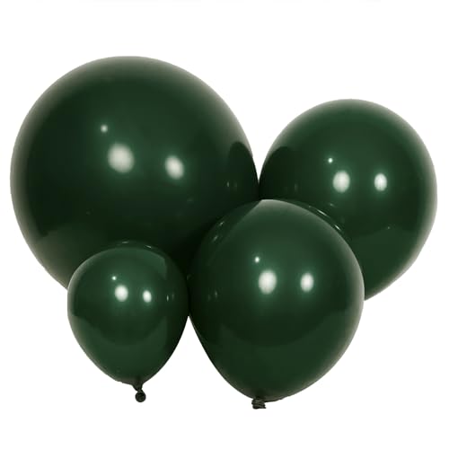 Latex Balloons, 100-Pack Different Sizes 18 12 10 5 Inch Party Balloon Garland Kit (Dark Green) - color: Dark Green