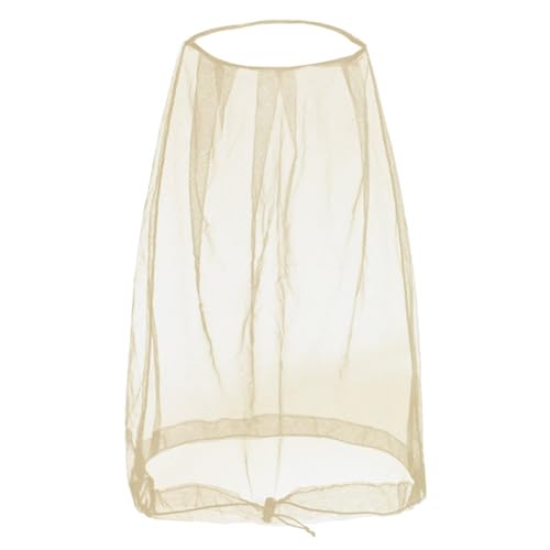 Practical Head Covers with Fine Density Mesh Antibug Head Net for Women Men Unisex Hiking Camping Fishing Accessories Gnat - color: Beige Empty Top