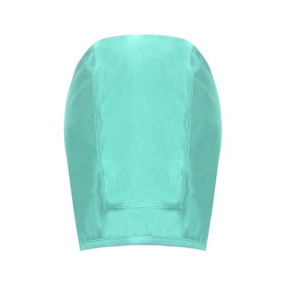 Women Men Full Cover Wrestling Headgear Grappling Hair Cap with Open Ears for Going Out Yoga - color: Light Green