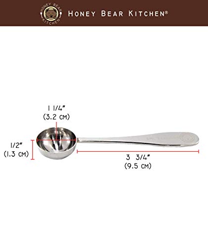5 ml Teaspoon Measuring Scoop Spoons, Polished Stainless Steel, Set of 2 - color: Polished Stainless Steel, size: 5 ML Teaspoon Measuring Scoop Spoon