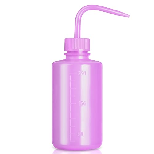 Valchoose 250ml Translucent Purple LDPE Squeeze Bottle, Bent Nozzle, 1 Pack - color: Purple, size: 8.5 Ounces