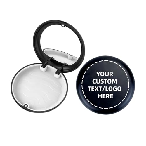 100PCS Customized Retainer Case with Mirror,Solid Cute Slim Aligner Case, Magnetic Closure Orthodontic Retainer Cases for Home, Travel, Work (DIY-Black with Mirror) - color: DIY-Black with Mirror