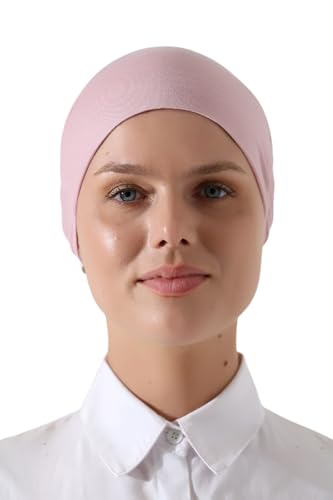 ihvan online, Hijab Cap, Beanie Undercap Scarf, Turban Head Wraps for Women, Hair Wrap, Muslim Under Scarf Hijab Cap - color: Pink