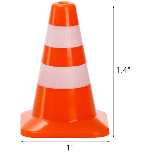 30 Pcs Mini Plastic Traffic Cones, 1.4 inch Training Roadblock Cones Traffic Signs, Mini Road Safety Cones for Micro Landscape Sand Table Engineering Construction Road Cones Model