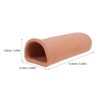 2pcs Aquarium Plecos Cave, Clay Fish Spawning Cave Fish Tank Ornaments for Shrimp Shelter Breeding Tube Hiding Rest and Play
