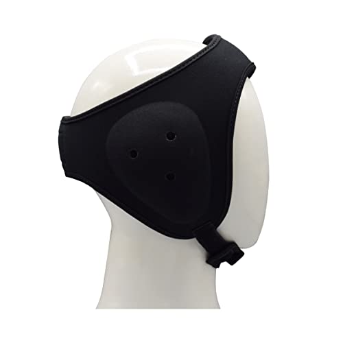 MRX MMA Ear Guards Kick Boxing Ju Jitsu Cage Wrestling Ear Protection Headgear with Adjustable Straps for Safe Head & Ear - color: Black