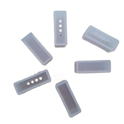 flexiable rubber 50pcs Silicon Tube IP67 Silicon Clip Nonporous End Caps Use for 5050 3528 drain elastic (Color : 10mm 4hole) - color: 10mm 4hole