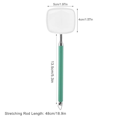 Green/Red Square Round Metal Aquarium Fish Net Mini Size Extendable Telescopic Fish Shrimp Landing Net Aquarium Fish Tank Tool - style: Green Square