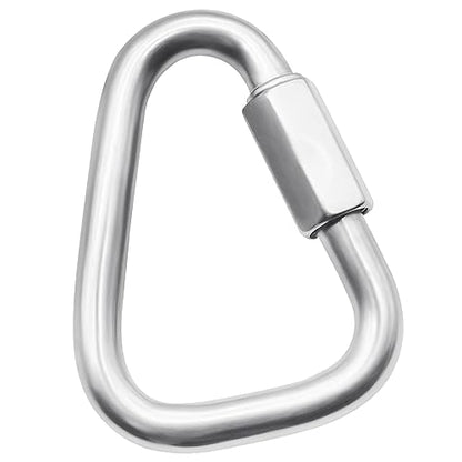 Anvin 1 Pack Large Quick Links M12 4.1Inch Heavy Duty Carabiner Stainless Steel Chain Links Connector Triangle Locking Chain Hooks Screw Links for Camping Outdoor Equipment Hammocks, 3300 Lbs Capacity - style: Triangle, 4.1 Inch, 1 Pack
