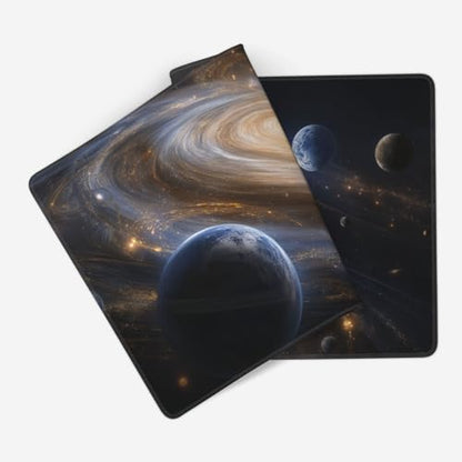XXL Gaming Mouse Pad 35.4x15.7 Inch, Large Extended Desk Mat | Galaxy Space Design, Non-Slip Rubber Base, Water-Resistant Surface and Stitched Edges for Gaming, Office & Home - color: Galaxy Space