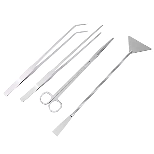 1set Aquarium Maintenance Tool Set Aquascaping Kit Scissors Tweezers and Spatula for Easy Plant Care and Fish Tank Cleaning