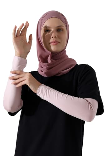 ihvan online, Hijab Sleeves for Women, Muslim Arm Sleeve for Prayer, Women's Soft Stretchy Modest Sleeves to Cover Arms - color: Pink