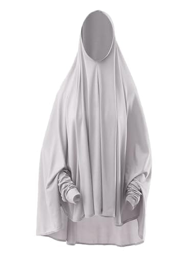 Women's Muslim One-Piece Prayer Dress Abaya Kaftan Hijab Full Length Dress for Hajj, Eid, Home, Prayer