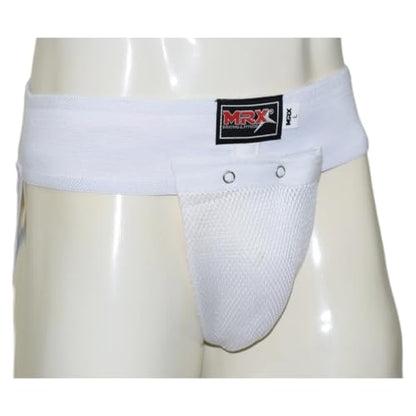 MRX Men's Boxing MMA Groin Guard Plastic Cup Inserted Adult Abdominal Protector - color: White, size: Small