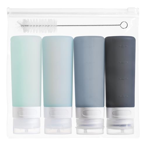 MICEBAY 3 oz Condiment Squeeze Bottles, Leakproof Salad Dressing Container - color: Gray, size: 3 OZ